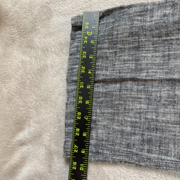 Maurices Women's Linen Cotton Blend Pants 7/8 Gray Linen Blend Wide-Leg Business - Picture 8 of 13